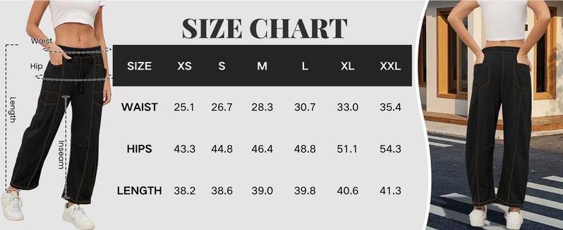 Ommig Women's Winter Wide Leg Barrel Sweatpants Baggy Lounge Pants with Drawstring and Pockets in Multiple Colors