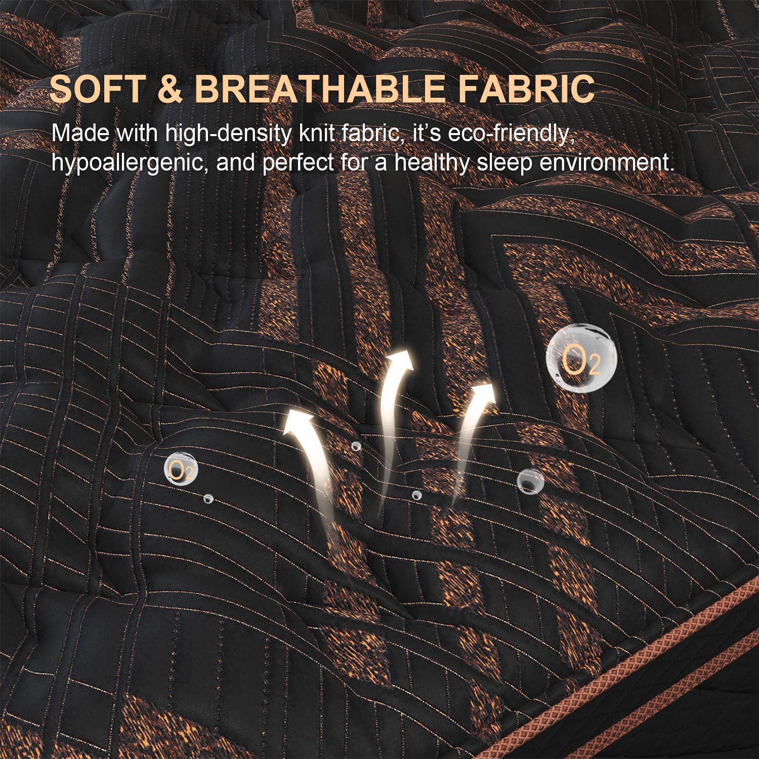 14"12" Twin Full Queen King Size Mattress in a Box Hybrid Spring Memory Foam, Medium Firm Ergonomic Mattress