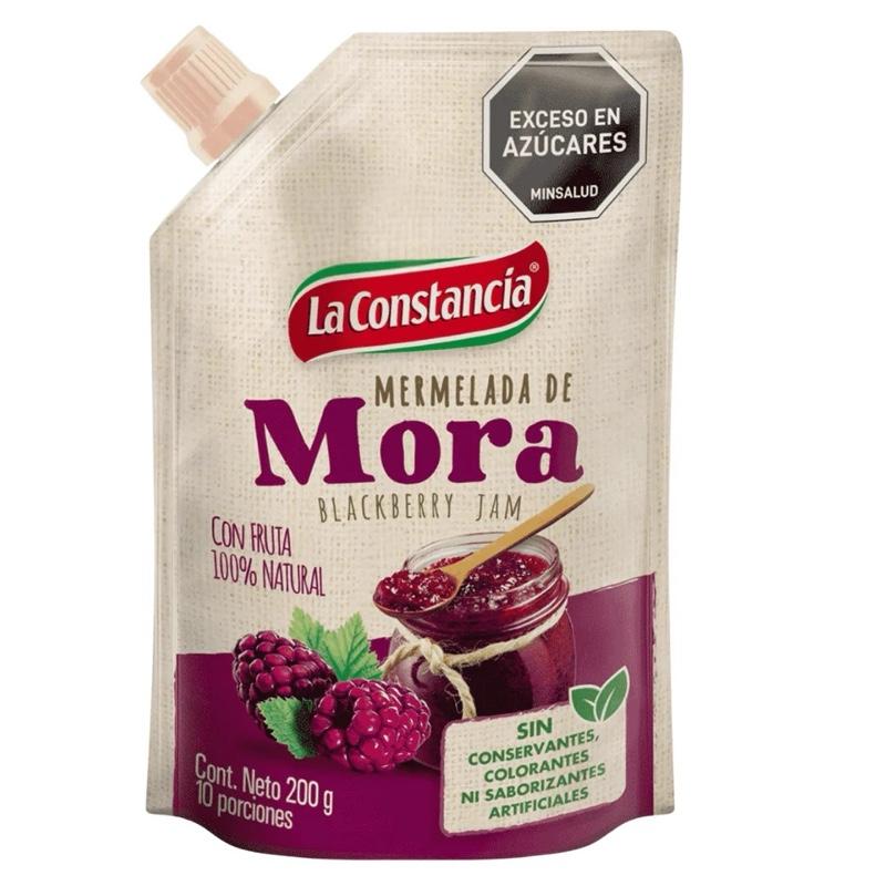 La Constancia Mermelada de Fresa, Mora, o Piña 200g - Strawberry, Blackberry, or Pineapple Jam, 100% Natural, Contains 4000mg of Vitamin C, No Artificial Colors or Sweeteners