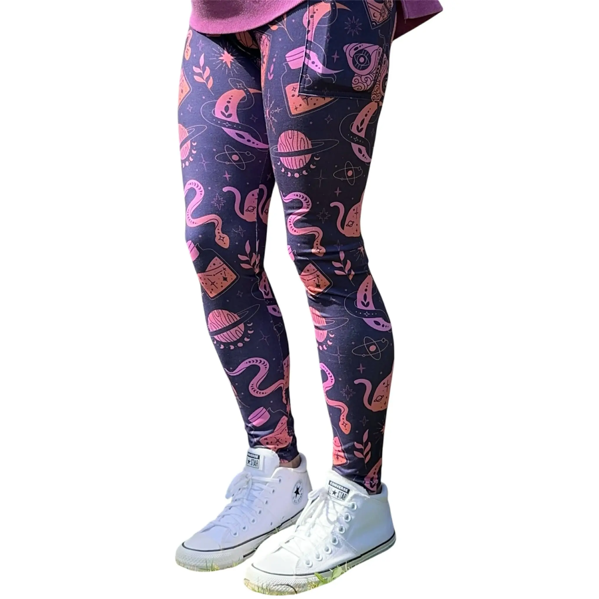 Womens Tarot Printed pocket leggings