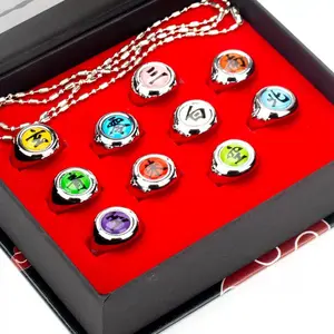 Complete Silver Akatsuki All Member Rings Naruto Shippuden Anime Cos Accessory Adjustable Metal Rings Birthday Gift For Anime Fans marquise engagement