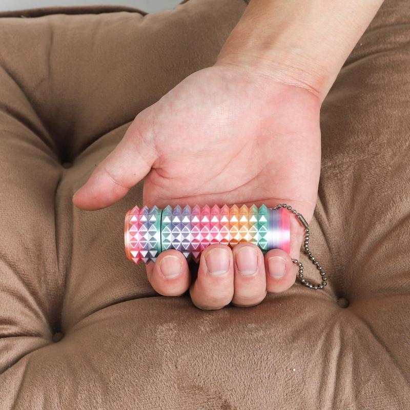 Stim Fidgets Tool for Anxiety Little Ouchies Pain Pocket Fidget Toys Adults Spiky Design for Stress Anxiety Focus Relief, Rotating Keychain, Novelty Gift