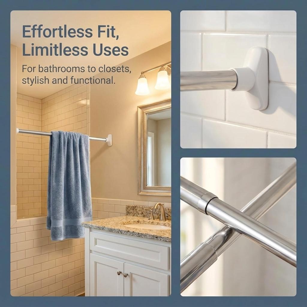 32mm adjustable tension rod household applications