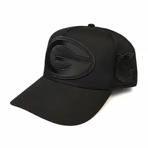 Grambling State University (GSU) HBCU 3D Embroidered Black on Black Snapback Cap