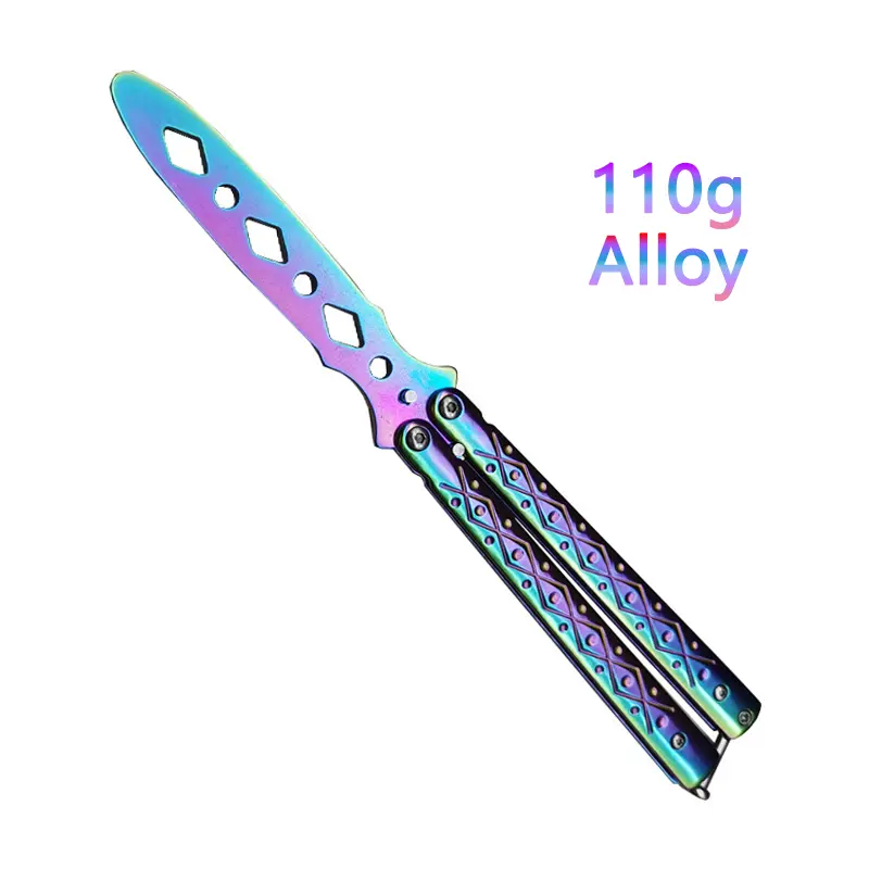 Cool Knives - Rainbow Metal Dull Blade Foldable Tool with Smooth & Balanced Handling, Stylish EDC Display Piece, Ideal for Boy Gifts & Cool Stuff, Portable Knives, Rainbow Finish, Balanced Grip