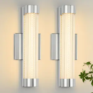 2-Pack Wall Sconce, 3000K LED, 1200 Lumens, Dimmable with Triac Dimmer,  Modern Wall Light for Living Room, Bedroom, Office, Dining Room, Corridor – Warm White Light