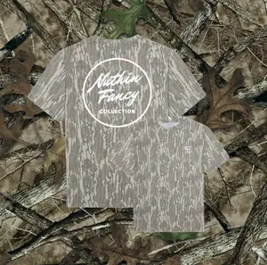 Mossy Oak Bottomland Tee - Nuthin Fancy T- Shirt For Men - Camo Shirt, 3D Camo Style T- Shirt, Fanmade Design, Gift For Men
