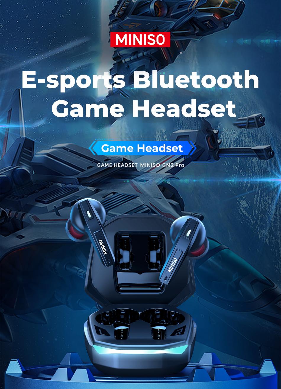 MINISO GM2pro Wireless Earbuds Bluetooth 5.4 Headphones, Earbuds Noise Cancelling, Energy Saving, IPX5 Waterproof With Mic, Gaming Earbuds 60 Hrs Playtime, Compatible For Android/iOS