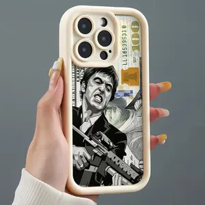 Scarface Iconic Design Soft TPU Bumper Protective Case for iPhone Samsung Galaxy Models 17Pro Max Air 16 15Plus 14 13 12 11 XR XS S25 S24 S23 S22