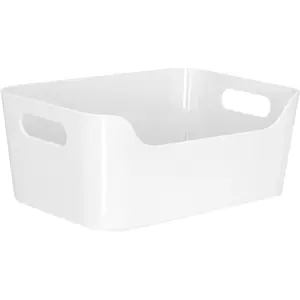 White U Shaped Bin