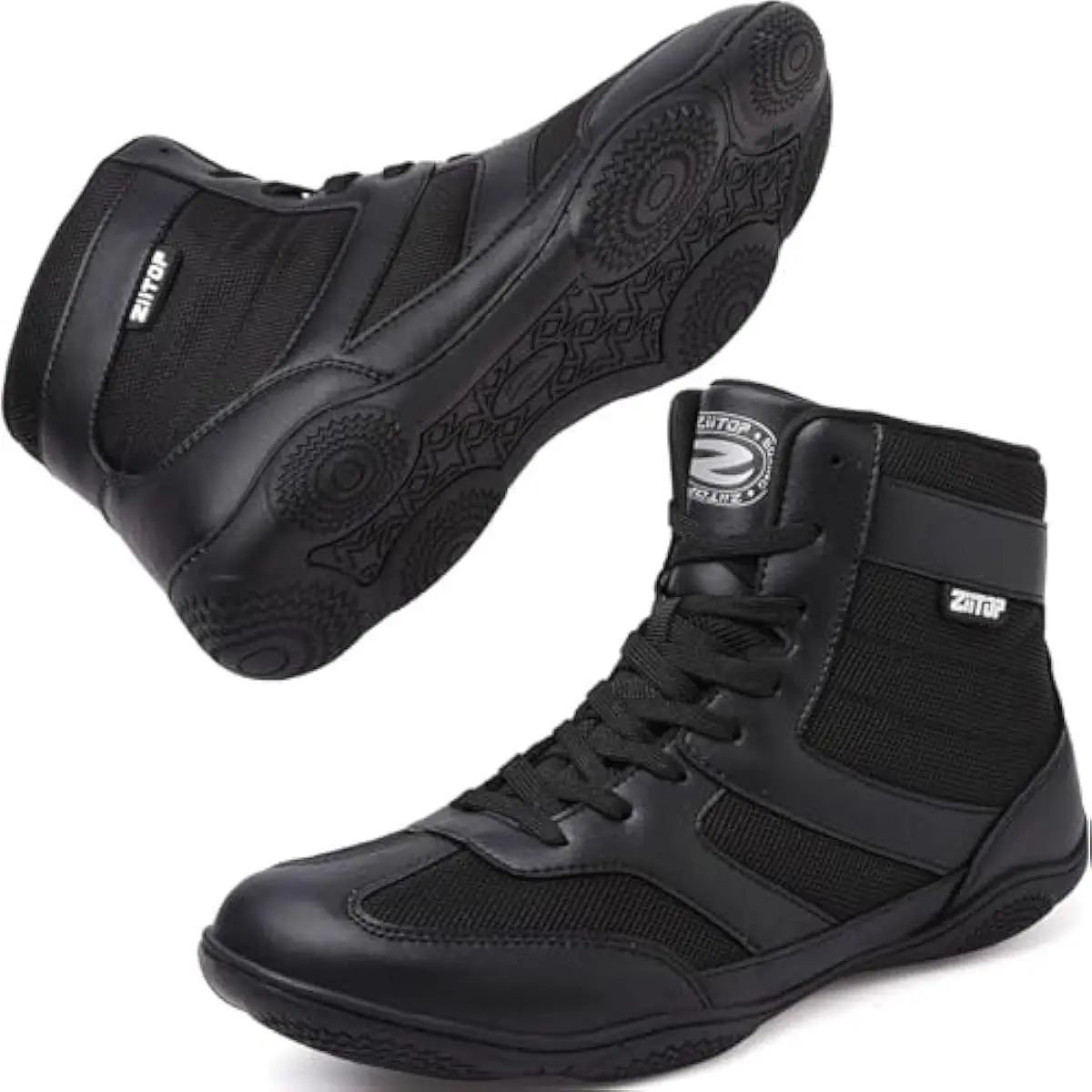 Wrestling Shoes Men Boxing Shoe for Mens Weightlifting Powerlifting Deadlift Squatting High Top Fitness Zero Drop