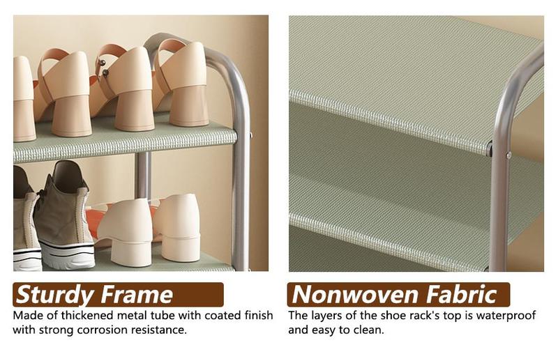 SUOERNUO 2 / 3 /4Tier  Long Shoe Rack for Closet Shoe Organizer for Closet Floor Entryway Storage Stackable Wide Shoe Shelf