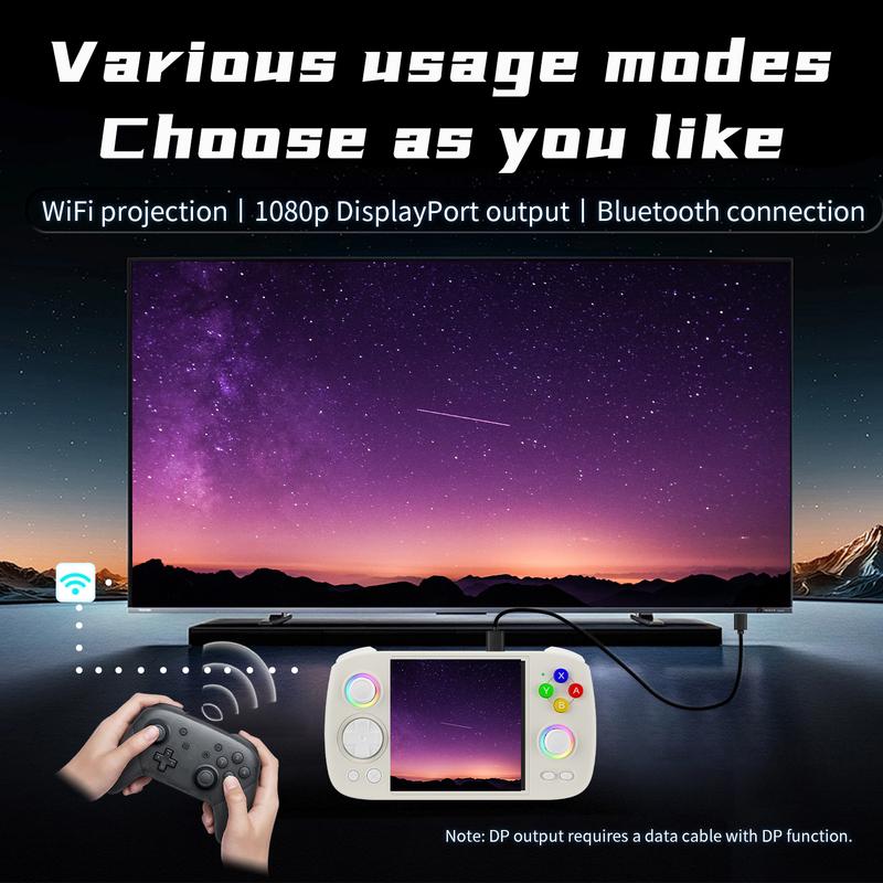 ANBERNIC RGCube Retro Handheld Game Console 3.95-inch IPS Screen OCA Full Lamination RG Cube Game Consoles Android 13 Battery 5200mAh 16 Million Color RGB Joystick Lighting Support 5G WIFI Bluetooth 5.0 Gifts