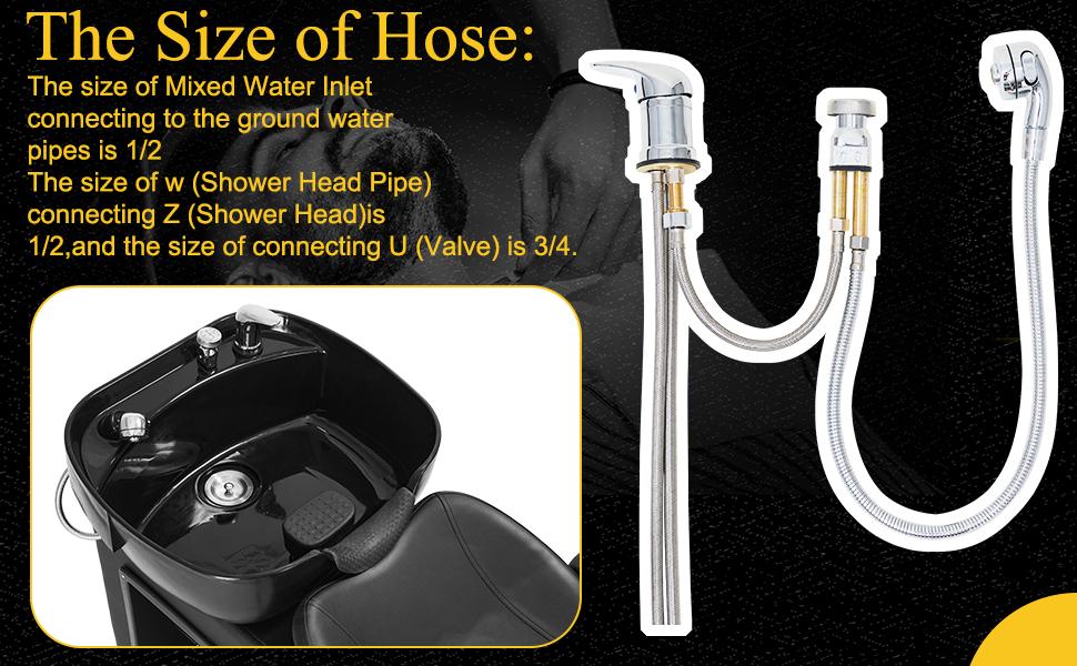 New Backwash Barber Chair ABS Plastic Shampoo Bowl Sink Unit Station Spa Salon Equipment