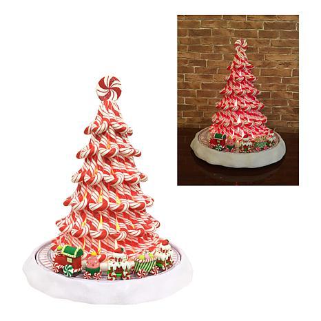 Mr. Christmas Animated Peppermint Candy Tree with Train