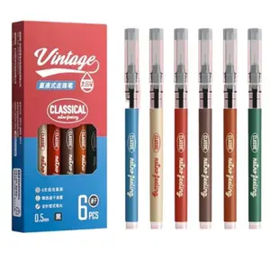 NOLUCK 6Pcs Cute Retractable Gel Pens – 0.5mm Fine Point Black Ink, Smooth Writing, Comfortable Grip, Ideal for Office School, New Year & Valentine‘s Day Gifts ️ tiktokshopspringglowup
