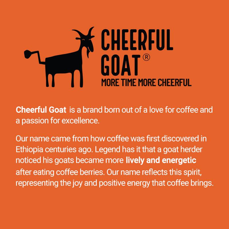 Single Pack CHEERFULGOAT Freeze-Dried Instant Cold Brew Coffee 100% Arabica Beans High Caffeine Sugar & Fat Free Pocket Size for Gym Travel Iced Latte or Black Coffee Gift Beverage - Organic Premium Espresso