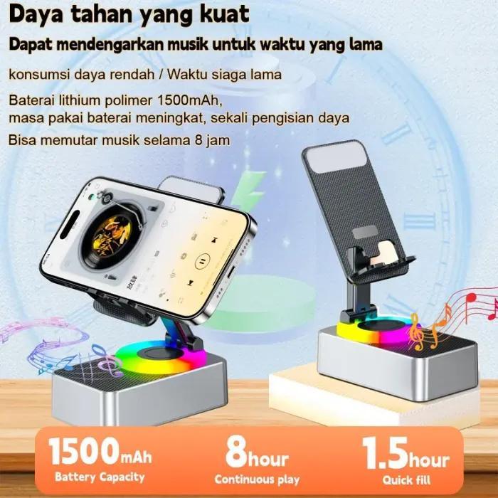 5 in 1 Wireless Audio Bluetooth Speaker, Portable & Foldable Stand, Emergency Power, 5.3FM HD Bassup Answer Calls, for iPhone Android