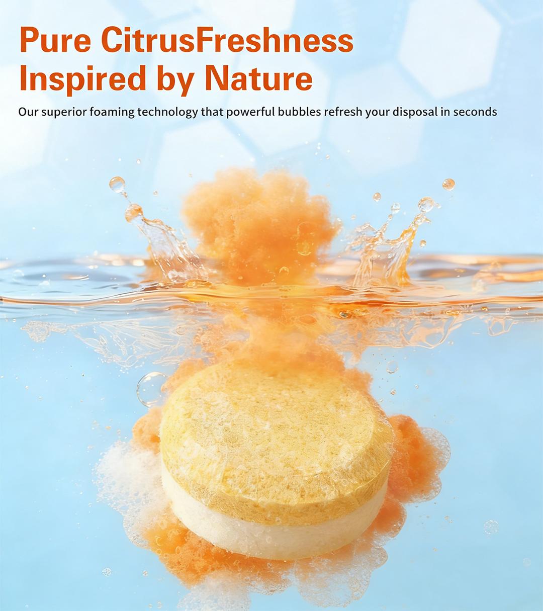 SOPAMI Garbage Disposal Cleaner Tablets Safe for Septic Systems, Removes Grime & Refreshes Disposals