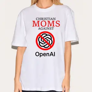 Christian Moms Shirt, Anti AI Political Shirt, Funny Protest Graphic Tee, Dark Humor Shirt
