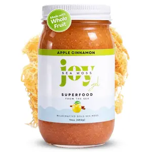 Joy Sea Moss Gel 16 oz Apple Cinnamon Made in USA Rich in Vitamins Minerals Real Fruit Nutritional Supplement