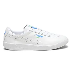 PUMA Mens Star Whites Lace Up Sneakers Shoes Casual - White