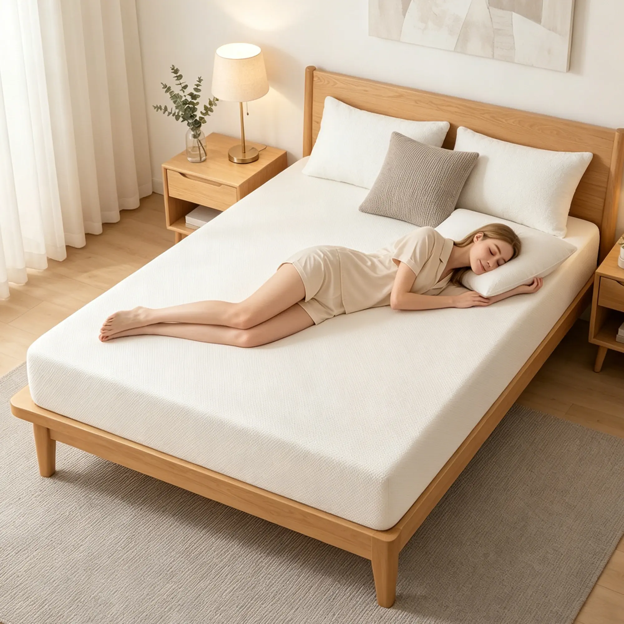 High Quality Full Size Tight Top Hybrid Mattress - Supportive Memory Foam, High-Density Foam, Spine Support, Chronic Back Pain Relief, Durable Bed Support Solution, High Quality Mattress, 0-8 Inch