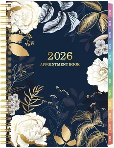 2026 Appointment Book, 30 Minutes-Hourly, Weekly ＆ Monthly Calendar Planner 2026, Jan 2026 - Dec 2026, 6.2'' x 8.4'', 2026 Daily Planner with Tabs ＆Pocket, Flexible Cover, Great for Office, Home, School