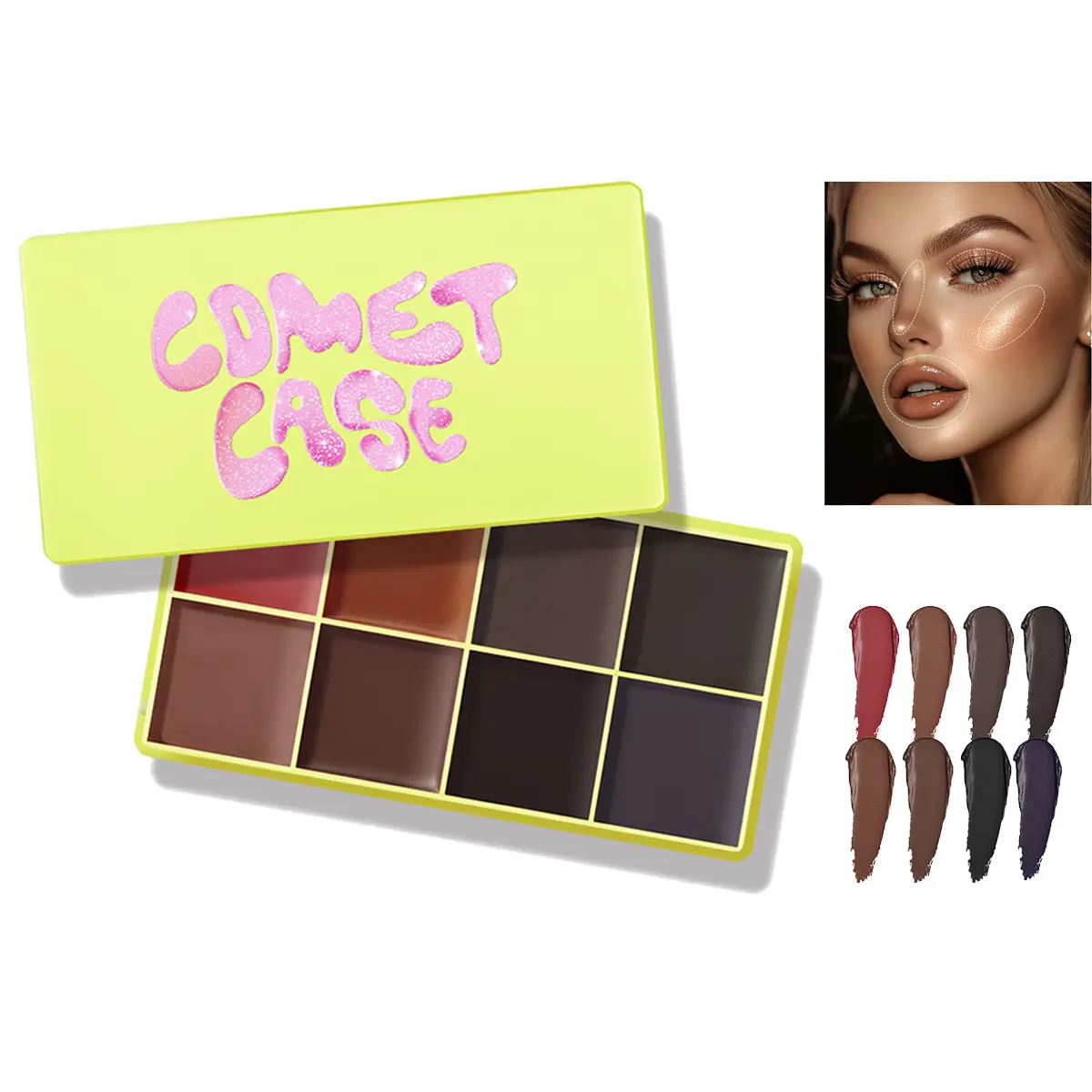 Cream Matte Blush and Bronzer Palette, Easy Blend Cheek and Contour Cosmetic, Compact Makeup for All Skin Tones and a Natural Glow, Blend Easily, Cheeks/Contour, Daily, Travel, Youth, All Skin Types, Smudgeproof, Regular Edition