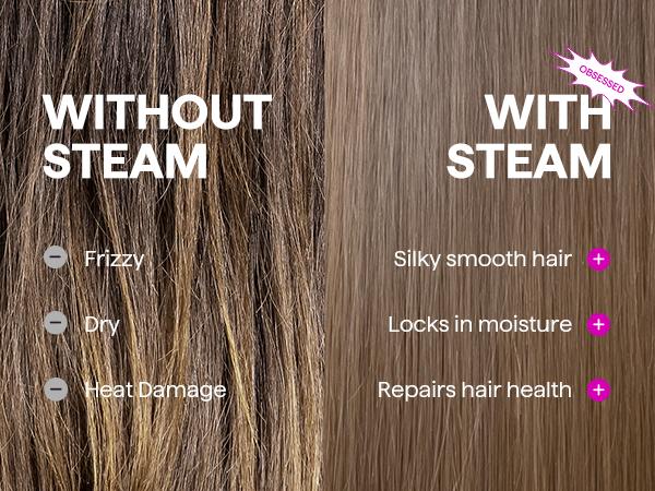 Wavytalk Steam Sesh Hair Straightener and Smooth Barrier Heat Protectant Spray Set