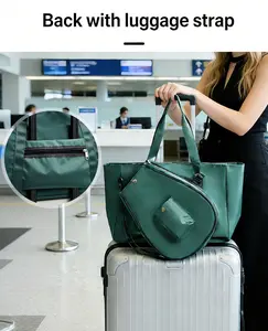 NEW 2-in-1 Stylish Lightweight Detachable Tennis Travel Gym Bag, Outdoor Sports Bag, Fitness Handbag, Large Capacity Badminton Bag Handbag, Travel Bag Green,Mother's Day Gift