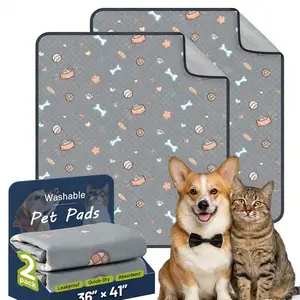 Eco-Friendly Reusable Washable Pet Pads for Dogs and Cats, Heavy Duty Absorbent Pee Pads with Cute Paw Print Design, Save Money vs Disposable Pads, Great for Small to Large Pets