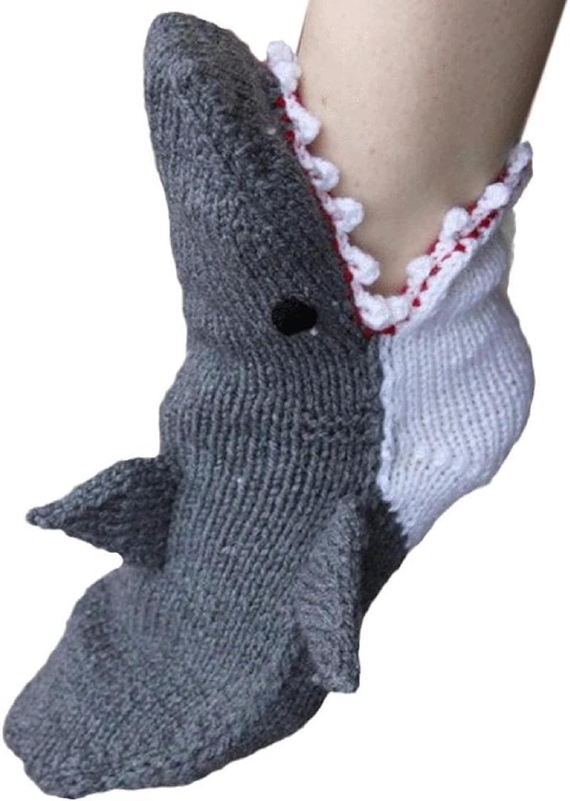 Funny Animal Knit Socks – 3D Crocodile, Shark & Dinosaur Design – Cozy Winter Warm Novelty Socks for Men & Women, Soft Casual Indoor Socks, Perfect for Christmas Gifts & Home Wear