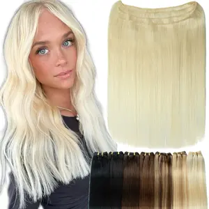 Straight Human Hair Weft,Real Hair Extensions,Human Hair Weft,Hair Bundles Real Hair Add Volume For Women,Black Hair,Brown Hair,Blonde Hair,Saw In Hair Weft Install Easy No Need Glue,Women's Double Weft Hair Extensions,50g,Long Hair,100% Real Human Hair