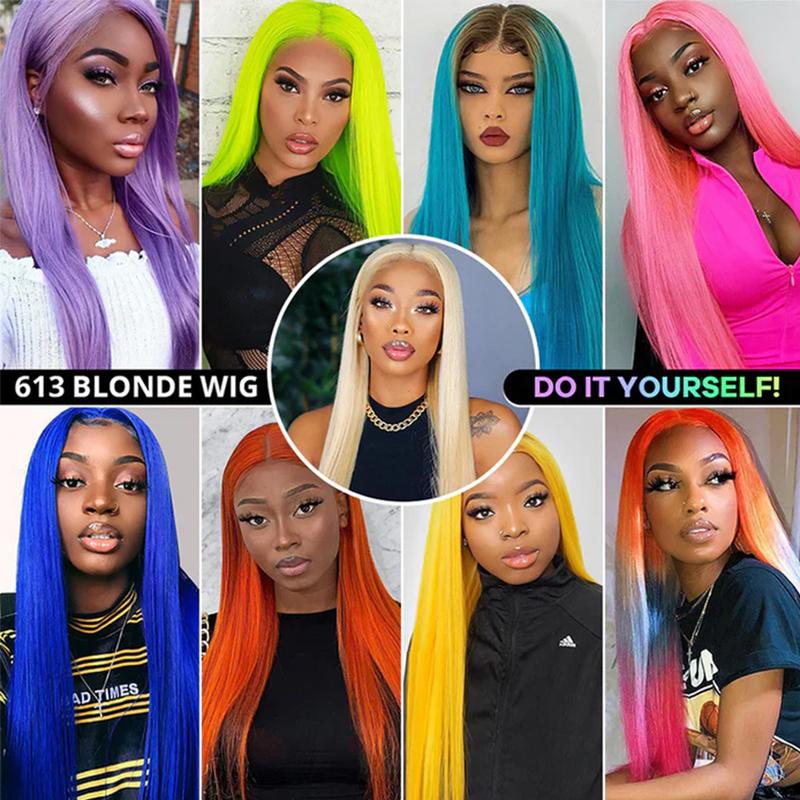 MORE FACE Straight 613 Blonde Hair Wear Go Glueless Wig 4x6 HD Lace Wig Human Hair Preplucked With Natural Hairline