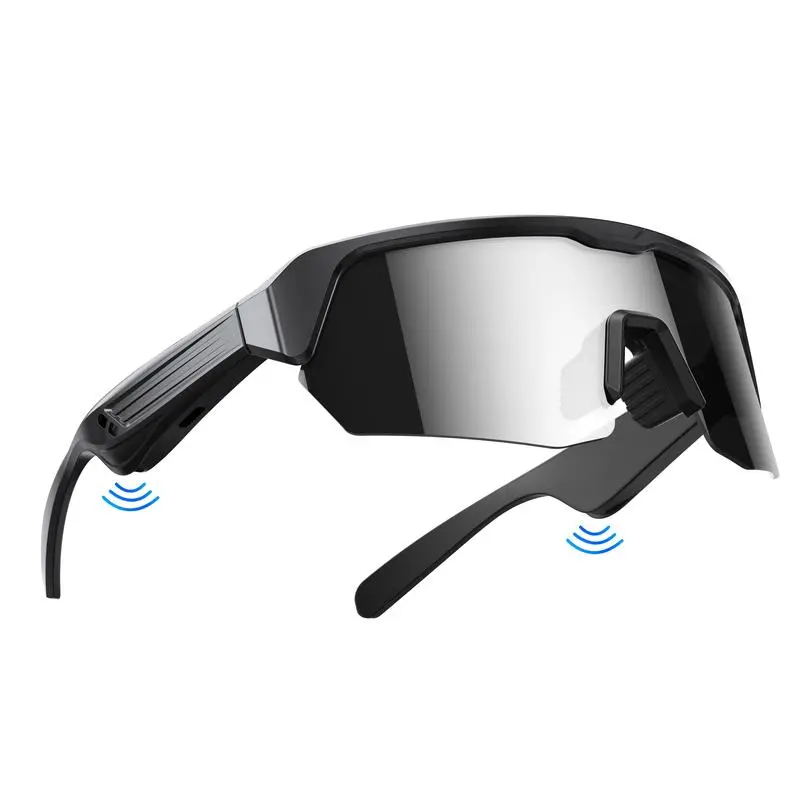 Sports Smart Glasses, Modern Trendy Unisex Simple Style Bluetooth  Glasses, Cycling Sunglasses, Listening To Music, Calling Navigation, UV Protection Wireless Wearable Smartglasses Headphones Digital
