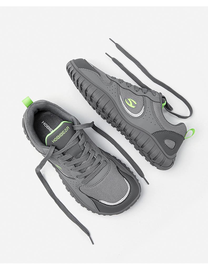 HOBIBEAR Wide Toe Box Men's Barefoot Shoes Spring Autumn Casual Walking Sports Shoes with Anti-Slip Rubber Sole for Everyday Wear Comfortable Breathable Design