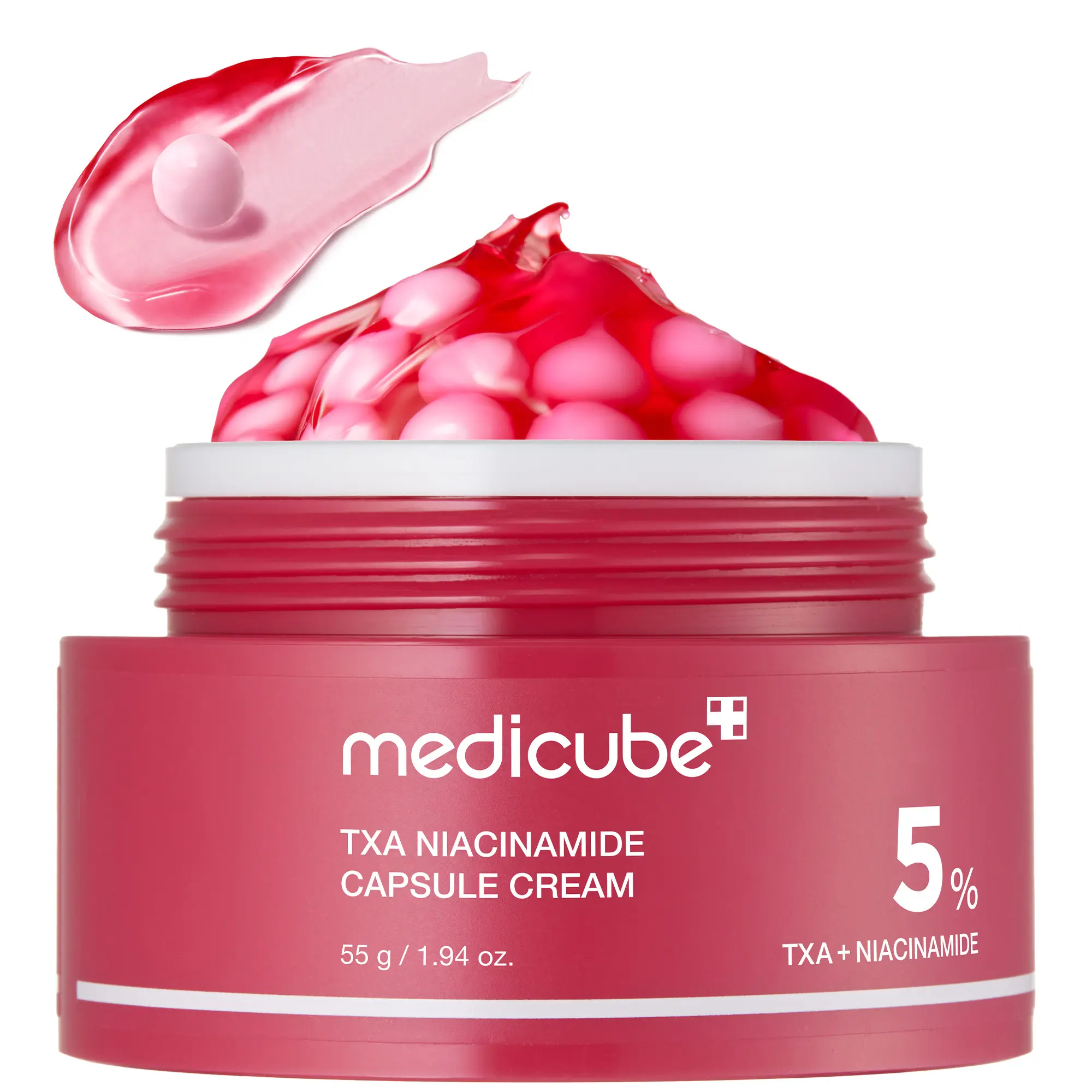 [medicube] TXA+Niacinamide Capsule Cream for After Spot Care Use|Ultimate Dual Radiance Moisturizer|Uneven Skin Tone, Texture, and Hydration l 99% Pure Tranexamic Acid & Niacinamide| Korean Skincare|1.94 oz