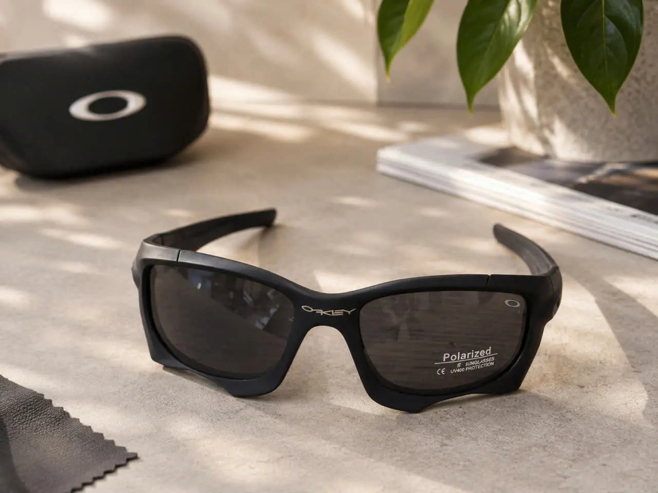 Oakley Holbrook Polarized Sunglasses for Men, UV400 Protection, Classic Square Frame for Driving, Fishing, Sports & Travel