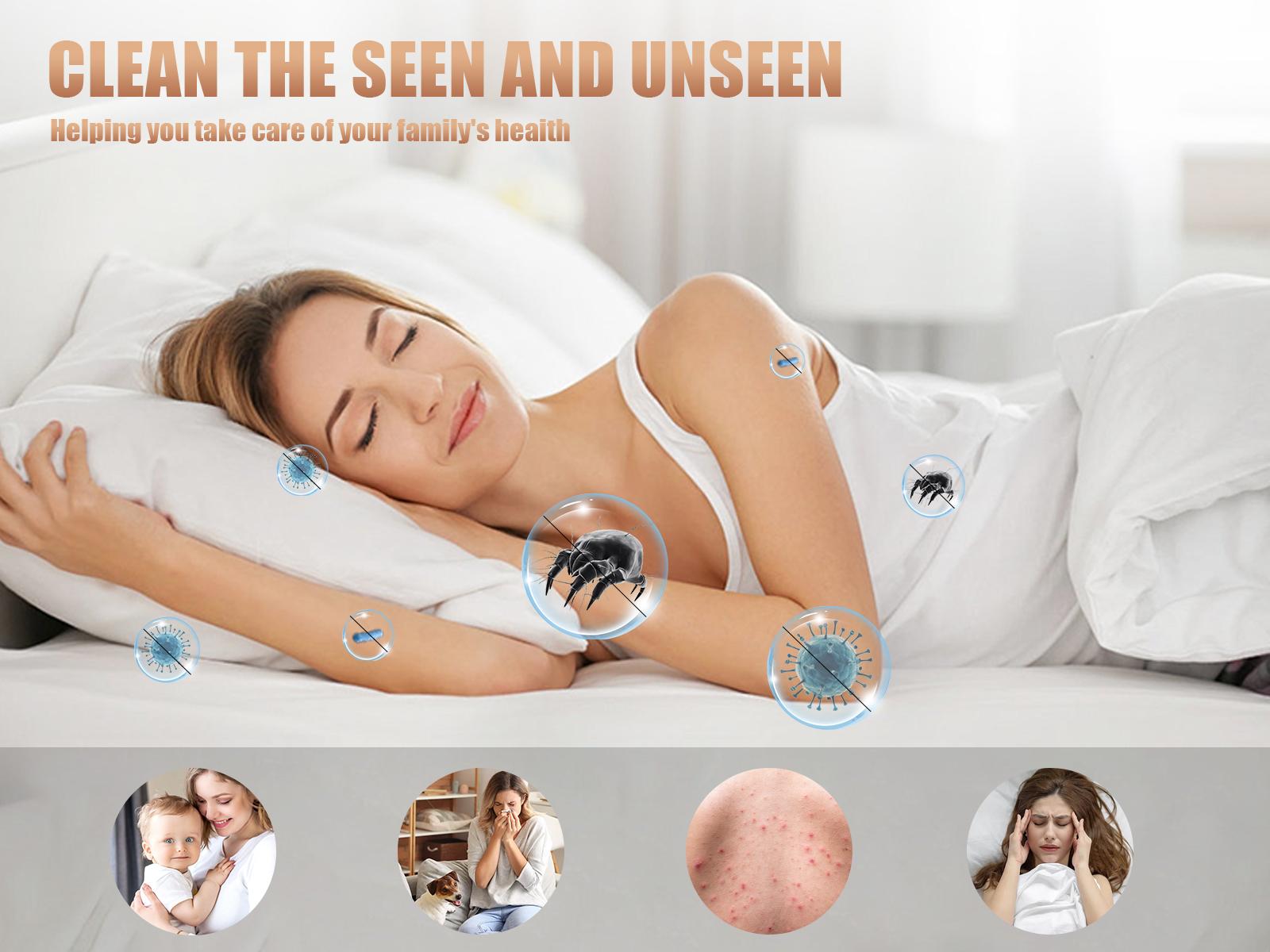 Mattress Vacuum Cleaner, Bed Vacuum with 13000pa Powerful Suction 253.7nm UV-C Light, 18000 RPM/Min Brushroll, Cordless Handheld Vacuum with Dual Bins for Dust, Pet Hair,etc Home Cleaning Machine Deep Cleaning Machine Mattress Vacuum Cleaner, Bed Vacuum with 13000pa Powerful Suction 253.7nm UV-C Light, 18000 RPM/Min Brushroll, Cordless Handheld Vacuum with Dual Bins for Dust, Pet Hair,etc Home Cleaning Machine Deep Cleaning Machine