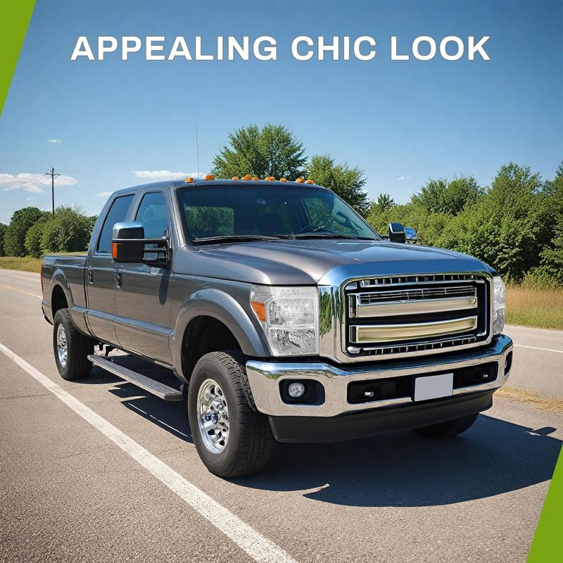 YITAMOTOR Headlights Assembly Compatible with 2011-2016 Ford F-250 F-350 F-450 F-550 Super Duty Replacement Headlamp Chrome Housing Amber Reflector