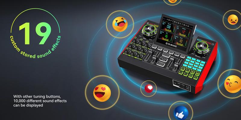 Tenlamp G10-BM800 Sound Card Kit, Custom Sound Effects, with Condenser Microphone, for Live Streaming, Gaming, Singing Podcast Equipment, 2-Level Noise Reduction, Computer Audio Mixer#fathersdaygift