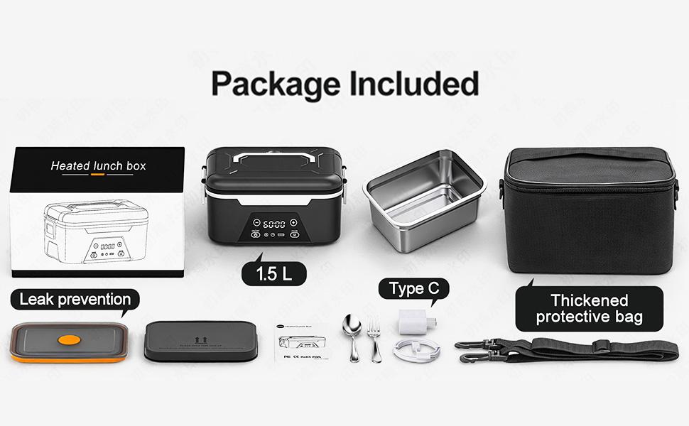 Cordless Heated Lunch Box for Adults (1.5L/6 Cups) – Rechargeable Battery Electric Food Warmer with Scheduled & Automatic Heating, Portable Insulated Bag (Black)#HeatedLunchBox #WorkLifeWin #MealPrepHacks Cordless Heated Lunch Box for Adults (1.5L/6 Cups) – Rechargeable Battery Electric Food Warmer with Scheduled & Automatic Heating, Portable Insulated Bag (Black)#HeatedLunchBox #WorkLifeWin #MealPrepHacks