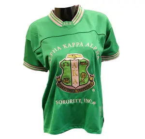 Ship From US - Vintage-Style AKA Football Jersey - Alpha Kappa Alpha Football Jersey - Green