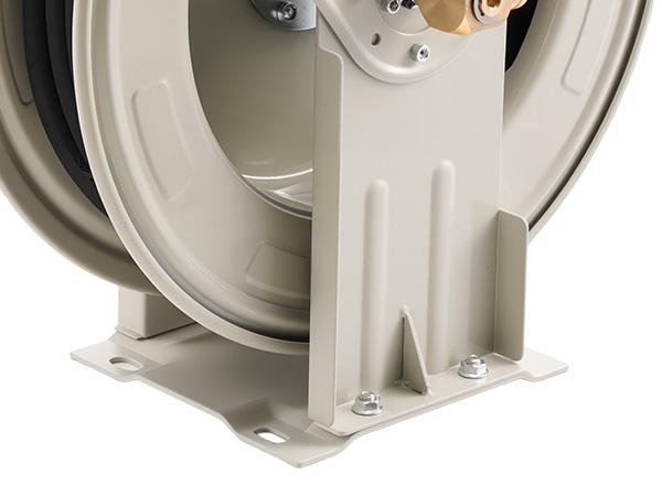 VEVOR Heavy-Duty Automatic Grease Hose Reel, 1/4 in x 50 ft Retractable with Adjustable Arm, Spring-Driven Rewind & Auto Swivel, 10152 PSI Max Powder-Coated Carbon Steel, Steel Wire Braided Hose (-4°F to 212°F, Avoids Tangling) for Lube, Workshops, Mines,