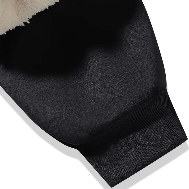 Men's warm fleece outdoor pants, windproof and durable, suitable for skiing and hiking, casual with pockets, stylish warm design Men's fleece outdoor pants - windproof, durable