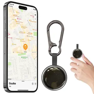 GPS Tracker (iOS Only) for Cars & Pets - Mini Clear Design, Weatherproof Case, Anti-Lost Device, Works with Apple Find My (iOS Only), No Monthly Fees, IP68 Waterproof, Replaceable Battery Remote