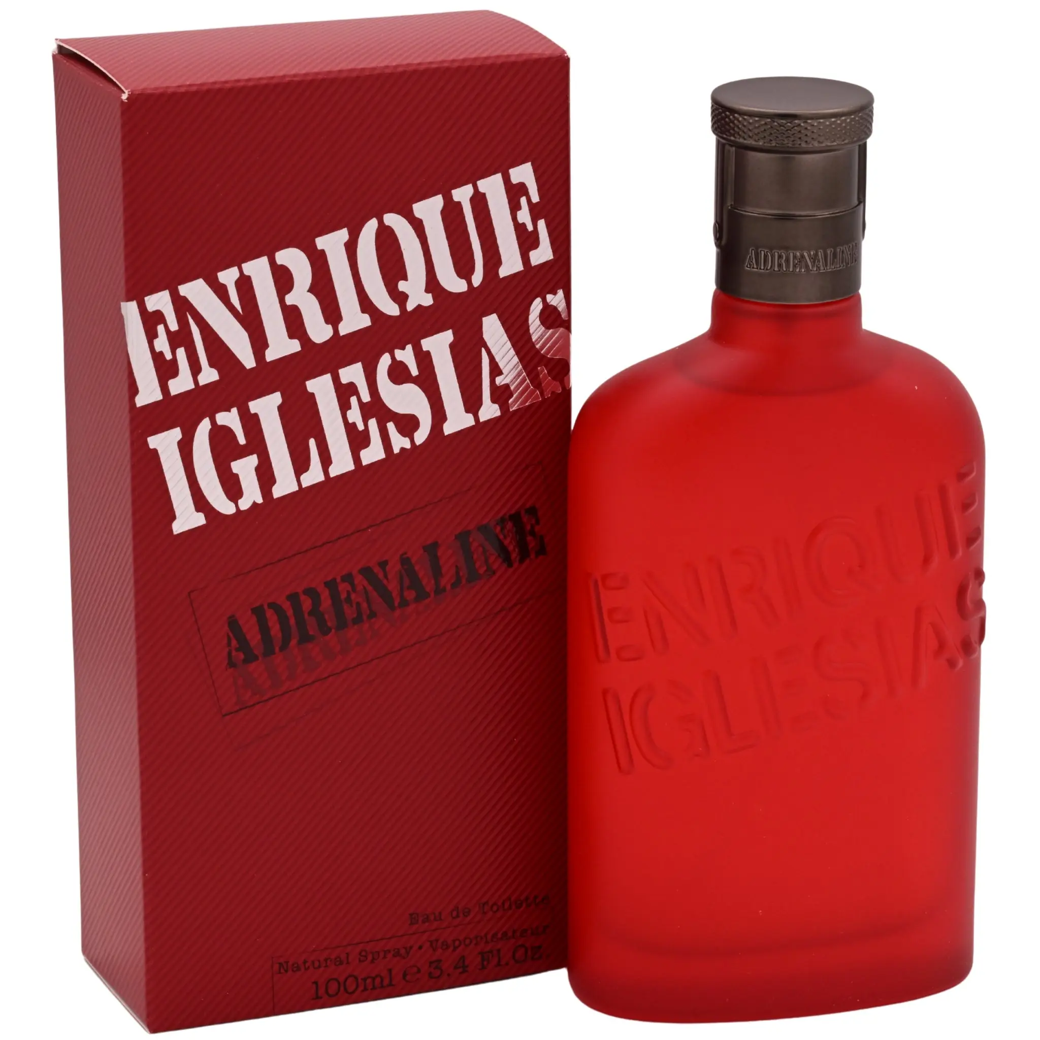 Enrique Iglesias Adrenaline Men's Cologne EDT - 3.4 fl oz (3.3 oz Equivalent), Luxurious Pre-Mixed Perfume-Inspired Latin Romance Scent, New in Box, Perfume-Inspired Men's Fragrance, Pre-Mixed Men's Fragrance