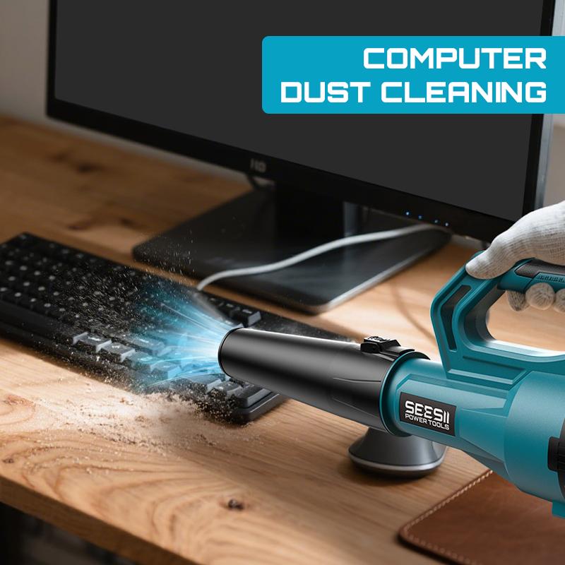 Seesii  Leaf Blower Cordless Electric Leaf Blower/Snow Blower  780CFM/440MPH Brushless Motor 2x4000mAh Batteries Handheld Snow Blower Variable Speed Control Turbo Button Electric Blower for Lawn Care Debris Dust Removal Outdoorfun