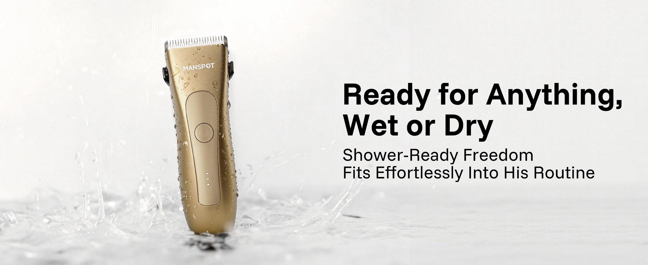 MANSPOT Manscape Hair Finishing Trimmer for Men, Men's Shaverand Razor (Gold) Valentine's Day Gifts for Him Perfect for Husband Boyfriend, Birthday Gifts for Friends Dad and All Men